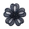 Lace Polyester Embroidery Organza Ornament Accessories PATC-WH0003-03G-1