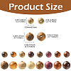 160Pcs 8 Colors Natural Wood Beads WOOD-YW0001-88-3