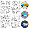 4 Sheets 11.6x8.2 Inch Stick and Stitch Embroidery Patterns DIY-WH0455-198-1