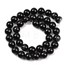Natural Black Agate Bead Strands G-G962-10mm-12-A-4