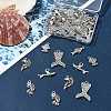 48Pcs 6 Styles Tibetan Style Alloy Pendant DIY-FS0005-72-8