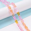 Transparent Electroplate Glass Beads Strands GLAA-F122-05B-2