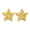 Ion Plating(IP) 304 Stainless Steel Starfish Stud Earrings EJEW-D281-22G-1