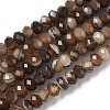 Natural Banded Agate Beads Strands G-D344-A34-04-3