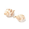 Natural Spiral Shell Pendants PALLOY-JF02949-2