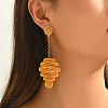 Vintage Filigree Mesh Spiral Teardrop Alloy Stud Earrings WD2826-3