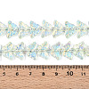 Transparency Electroplate Glass Beads Strands GLAA-T023-39A-08-4