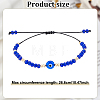 4Pcs 4 Colors Glass & Plastic Evil Eye Braided Bead Bracelets Set BJEW-AN0001-27-2