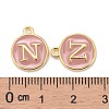 Golden Plated Alloy Enamel Charms X-ENAM-S118-07N-3