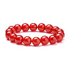SUNNYCLUE Natural Red Agate Round Beads Stretch Bracelets BJEW-PH0001-10mm-04-2