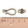 Alloy Hook and Eye Clasps X-PALLOY-2781-AB-FF-3