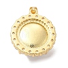 Rack Plating Brass Micro Pave Cubic Zirconia Pendant ZIRC-C002-05G-2