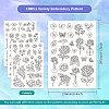 4 Sheets 11.6x8.2 Inch Stick and Stitch Embroidery Patterns DIY-WH0455-052-2