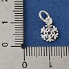 925 Sterling Silver Snowflake Charms with Jump Rings FIND-U013-01S-3