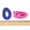 Mixed Electroplate Gemstone Natural Dyed & Heated Agate Slices G-L138-06-3