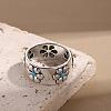 Retro Alloy and Turquoise Finger Rings FS-WGD8EB6-05-4