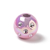 UV Plating Opaque Acrylic European Bead Rhinestone Settings AC-CBA6658-06H-1