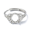Adjustable 925 Sterling Silver Ring Components STER-K179-20P-2