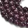 Natural Lepidolite/Purple Mica Stone Beads Strands G-H335-B03-12mm-A-4