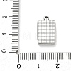304 Stainless Steel Micro Pave Clear Cubic Zirconia Pendants SA-CBA50C9-03P-3