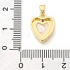 Brass Micro Pave Cubic Zirconia with Acrylic Pendants KK-S049-25G-3