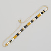 Vintage Ethnic Style Glass Tila Beaded Handmade Slider Bracelets for Women ZN9527-5-1