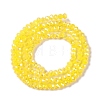 Baking Electroplate Glass Beads Strands X-DGLA-A039-J4mm-B23-2