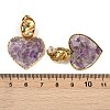 304 Stainless Steel Heart Dangle Stud Earrings EJEW-Z096-01G-B02-3