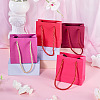 8Pcs 4 Colors Square Paper Gift Bags with Handles CARB-TA0001-18B-5