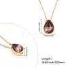 Natural Amethyst Teardrop Urn Ashes Pendant Necklace NJEW-CA0003-09A-2