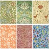 12Pcs Retro Flower Pattern Scrapbook Paper PW-WG88922-01-5