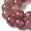 Natural Jade Imitation Strawberry Quartz Beads Strands G-B046-08B-4