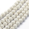 Synthetic Lava Rock Round Beads Strands G-E508-04-10mm-1-1