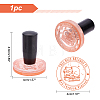 Custom Acrylic Rubber Stamp Vintage Stamp Seal Personalized Clear Acrylic Stamps with Plastic Handle for DIY Scrapbooking Envelope Card Making AJEW-GL0001-27-2