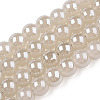 Electroplate Glass Beads Strands EGLA-Q062-6mm-E08-01-1