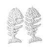 Textured 304 Stainless Steel Big Pendants STAS-Z177-04P-1