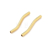 Brass Wavy Tube Beads KK-H532-36A-G-2