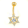 Clear Cubic Zirconia Belly Button Rings WG9960A-39-1