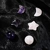 Natural Gemstone Healing Moon & Star & Round Ornaments AJEW-FS0001-12B-8