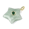 Natural Flower Amazonite Pendants G-Z157-01G-12-2