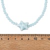 3Pcs 3 Colors Ocean Handmade Porcelain Starfish Glass Beaded Necklaces for Women NJEW-JN06392-5