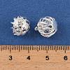 Iron Glass Bead Cage Pendants IFIN-N014-01S-3