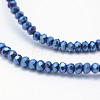 Electroplate Glass Beads Strands X-EGLA-J144-FP-A06-3