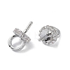 Brass with Cubic Zirconia Peg Bails LS-KK-B087-13A-P-2