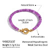 Natural Amethyst Rondelle Beaded Bracelets OA9565-5-1