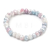 AB Color Faceted Rondelle Glass Beaded Stretch Bracelets for Women BJEW-PH01820-09-2
