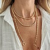 CCB Plastic Round Beaded Multilayer Lariat Necklaces with Alloy OT Clasps for Women WGD6FEE-01-2