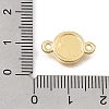 Brass Disc with Initial Links Connector Charms KK-E802-36G-W-3