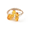 Natural Amber Finger Rings RJEW-JR01080-4
