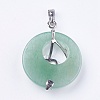 Natural Green Aventurine Pendants G-F546-A06-3